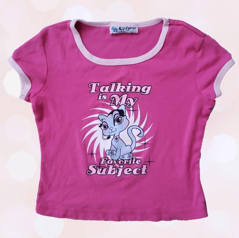 *SOLD* Y2k Self Esteem Sassy Cat Graphic Tee